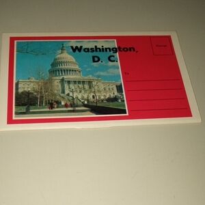 Washington D.C. Postcard with Red Border
